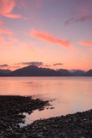 08-0718 The Cuillin Mountains at Sunset From Ob Gauscavaig Bay